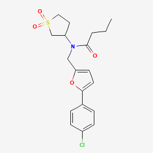 N-{[5-(4-chlorophenyl)furan-2-yl]methyl}-N-(1,1-dioxidotetrahydrothiophen-3-yl)butanamide