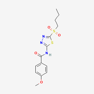 N-[5-(butylsulfonyl)-1,3,4-thiadiazol-2-yl]-4-methoxybenzamide