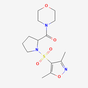 1-[(3,5-Dimethylisoxazol-4-yl)sulfonyl]pyrrolidin-2-yl morpholin-4-yl ketone