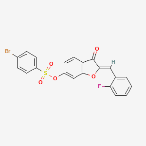 (2Z)-2-(2-fluorobenzylidene)-3-oxo-2,3-dihydro-1-benzofuran-6-yl 4-bromobenzenesulfonate