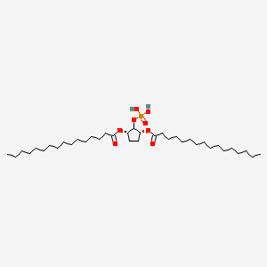 B1221726 1,3-Dipalmitoylcyclopentane-1,2,3,-triol-2-phosphate CAS No. 70560-94-0