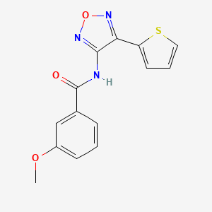 3-methoxy-N-[4-(thiophen-2-yl)-1,2,5-oxadiazol-3-yl]benzamide