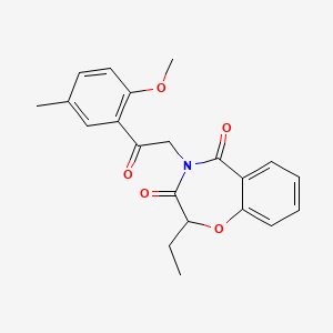 2-ethyl-4-[2-(2-methoxy-5-methylphenyl)-2-oxoethyl]-1,4-benzoxazepine-3,5(2H,4H)-dione