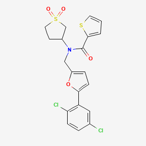 N-{[5-(2,5-dichlorophenyl)furan-2-yl]methyl}-N-(1,1-dioxidotetrahydrothiophen-3-yl)thiophene-2-carboxamide