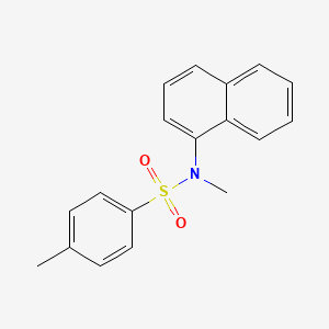 molecular formula C18H17NO2S B12217322 Benzenesulfonamide, N,4-dimethyl-N-1-naphthalenyl- CAS No. 18271-19-7