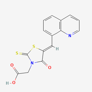 2-[4-Oxo-5-(8-quinolylmethylene)-2-thioxo-1,3-thiazolidin-3-yl]acetic acid