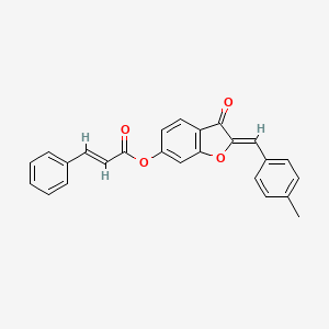 (2Z)-2-(4-methylbenzylidene)-3-oxo-2,3-dihydro-1-benzofuran-6-yl (2E)-3-phenylprop-2-enoate