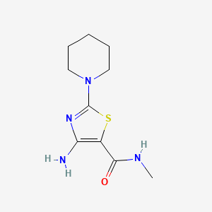 molecular formula C10H16N4OS B12217409 4-amino-N-methyl-2-(piperidin-1-yl)-1,3-thiazole-5-carboxamide 