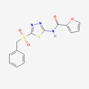 N-(5-(benzylsulfonyl)-1,3,4-thiadiazol-2-yl)furan-2-carboxamide