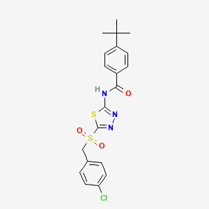 molecular formula C20H20ClN3O3S2 B12217431 4-tert-butyl-N-{5-[(4-chlorobenzyl)sulfonyl]-1,3,4-thiadiazol-2-yl}benzamide 