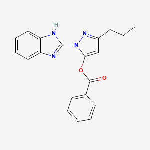 1-(1H-benzimidazol-2-yl)-3-propyl-1H-pyrazol-5-yl benzoate