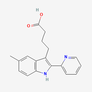 4-(5-Methyl-2-(2-pyridyl)indol-3-yl)butanoic acid