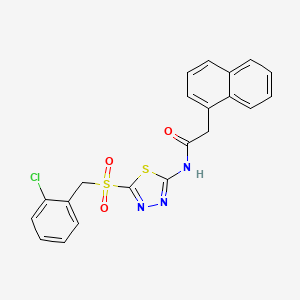 N-(5-((2-chlorobenzyl)sulfonyl)-1,3,4-thiadiazol-2-yl)-2-(naphthalen-1-yl)acetamide