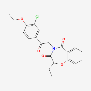 4-[2-(3-chloro-4-ethoxyphenyl)-2-oxoethyl]-2-ethyl-1,4-benzoxazepine-3,5(2H,4H)-dione