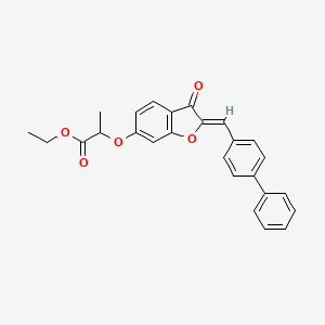 ethyl 2-{[(2Z)-2-(biphenyl-4-ylmethylidene)-3-oxo-2,3-dihydro-1-benzofuran-6-yl]oxy}propanoate