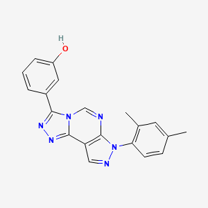 3-[3-(2,4-Dimethylphenyl)-6-hydropyrazolo[5,4-d]1,2,4-triazolo[4,5-e]pyrimidin-7-yl]phenol