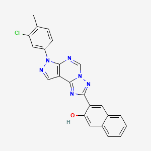 3-[7-(3-chloro-4-methylphenyl)-7H-pyrazolo[4,3-e][1,2,4]triazolo[1,5-c]pyrimidin-2-yl]naphthalen-2-ol