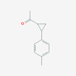 molecular formula C12H14O B12217542 Ethanone, 1-[2-(4-methylphenyl)cyclopropyl]- CAS No. 54064-35-6