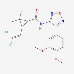 3-(2,2-dichloroethenyl)-N-[4-(3,4-dimethoxyphenyl)-1,2,5-oxadiazol-3-yl]-2,2-dimethylcyclopropanecarboxamide