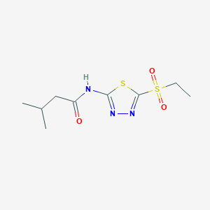 N-(5-(ethylsulfonyl)-1,3,4-thiadiazol-2-yl)-3-methylbutanamide