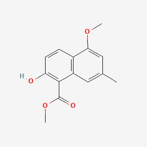 B1221756 Methyl 2-hydroxy-5-methoxy-7-methyl-1-naphthalenecarboxylate CAS No. 74086-89-8