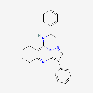 2-methyl-3-phenyl-N-(1-phenylethyl)-5,6,7,8-tetrahydropyrazolo[5,1-b]quinazolin-9-amine