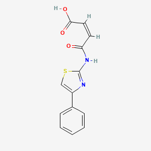 molecular formula C13H10N2O3S B12217618 N-(4-Phenyl-2-thiazolyl)maleamic acid 