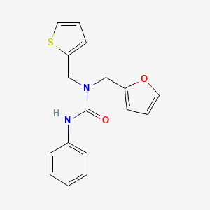 1-(Furan-2-ylmethyl)-3-phenyl-1-(thiophen-2-ylmethyl)urea