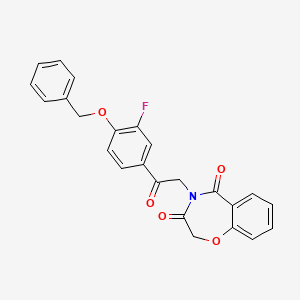 4-{2-[4-(benzyloxy)-3-fluorophenyl]-2-oxoethyl}-1,4-benzoxazepine-3,5(2H,4H)-dione