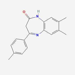 7,8-Dimethyl-4-(p-tolyl)-1H-benzo[b][1,4]diazepin-2(3H)-one