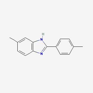 molecular formula C15H14N2 B1221768 5-Methyl-2-(4-methylphenyl)-1h-benzimidazole CAS No. 7118-66-3