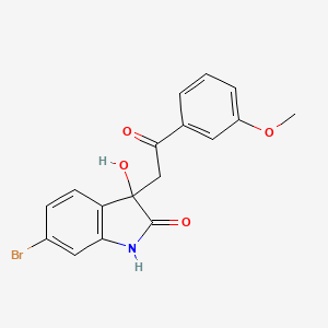 6-bromo-3-hydroxy-3-[2-(3-methoxyphenyl)-2-oxoethyl]-1,3-dihydro-2H-indol-2-one