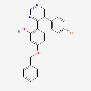 5-(Benzyloxy)-2-[5-(4-bromophenyl)pyrimidin-4-yl]phenol