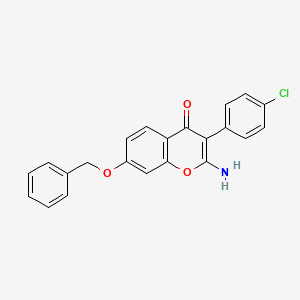 2-amino-7-(benzyloxy)-3-(4-chlorophenyl)-4H-chromen-4-one