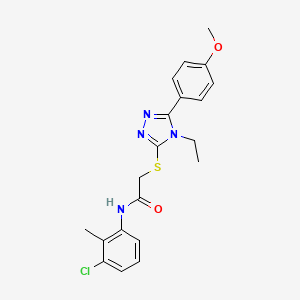 N-(3-chloro-2-methylphenyl)-2-[4-ethyl-5-(4-methoxyphenyl)(1,2,4-triazol-3-ylt hio)]acetamide