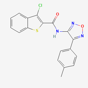 3-chloro-N-[4-(4-methylphenyl)-1,2,5-oxadiazol-3-yl]-1-benzothiophene-2-carboxamide