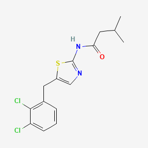 molecular formula C15H16Cl2N2OS B12217752 N-[5-(2,3-dichlorobenzyl)-1,3-thiazol-2-yl]-3-methylbutanamide 