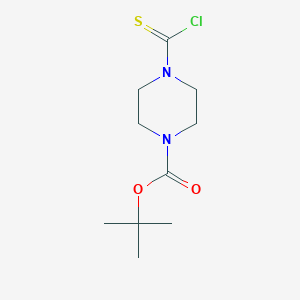 molecular formula C10H17ClN2O2S B12217758 Tert-butyl 4-(carbonochloridothioyl)piperazine-1-carboxylate 