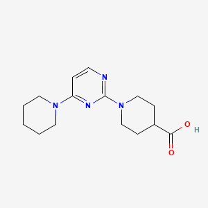 1-[4-(Piperidin-1-yl)pyrimidin-2-yl]piperidine-4-carboxylic acid