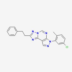 3-(5-Chloro-2-methylphenyl)-8-(2-phenylethyl)-6-hydropyrazolo[5,4-d]1,2,4-tria zolo[1,5-e]pyrimidine