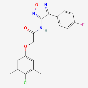 2-(4-chloro-3,5-dimethylphenoxy)-N-[4-(4-fluorophenyl)-1,2,5-oxadiazol-3-yl]acetamide