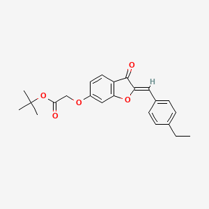 tert-butyl {[(2Z)-2-(4-ethylbenzylidene)-3-oxo-2,3-dihydro-1-benzofuran-6-yl]oxy}acetate