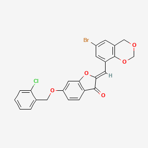 (2Z)-2-[(6-bromo-4H-1,3-benzodioxin-8-yl)methylidene]-6-[(2-chlorobenzyl)oxy]-1-benzofuran-3(2H)-one