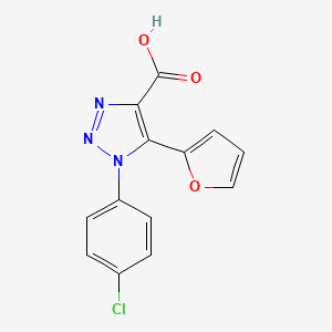 1-(4-chlorophenyl)-5-(furan-2-yl)-1H-1,2,3-triazole-4-carboxylic acid