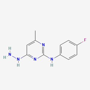 N-(4-fluorophenyl)-4-hydrazinyl-6-methylpyrimidin-2-amine