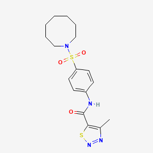 N-[4-(azocan-1-ylsulfonyl)phenyl]-4-methyl-1,2,3-thiadiazole-5-carboxamide