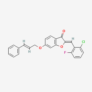 6-((2E)-3-phenylprop-2-enyloxy)-2-[(6-chloro-2-fluorophenyl)methylene]benzo[b] furan-3-one