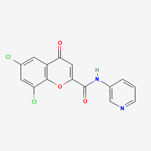 6,8-dichloro-4-oxo-N-(pyridin-3-yl)-4H-chromene-2-carboxamide