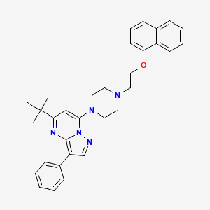 5-Tert-butyl-7-{4-[2-(naphthalen-1-yloxy)ethyl]piperazin-1-yl}-3-phenylpyrazolo[1,5-a]pyrimidine