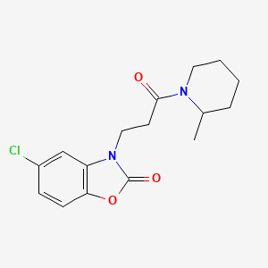 molecular formula C16H19ClN2O3 B12217935 5-chloro-3-[3-(2-methylpiperidin-1-yl)-3-oxopropyl]-1,3-benzoxazol-2(3H)-one 